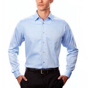 Calvin Klein Slim Fit Light Blue Dress Shirt Size 18 34/35